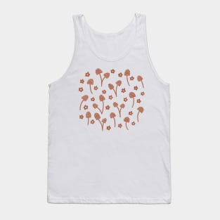 Autumn forest mushrooms in terracota Tank Top